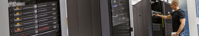 Business Phone Systems Provider in Manasquan, NJ, working in a server room
